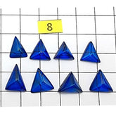 Blue Amber Triangle Cabochons